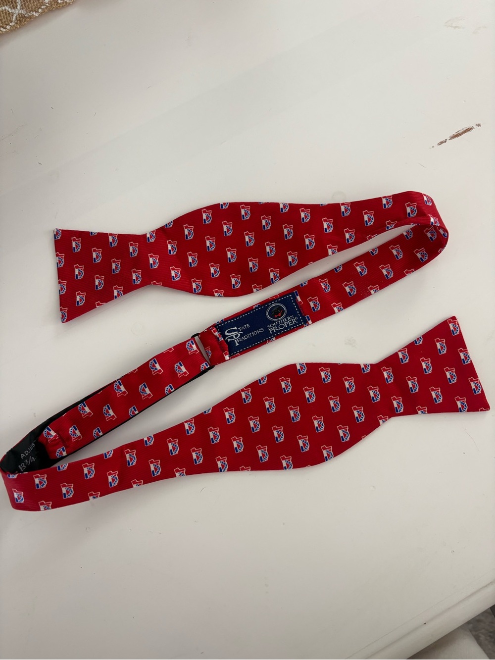 Southern Proper Red State of Mississippi Self-Tie Bow Tie